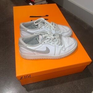 White and Gray Nike Jordan Sneakers